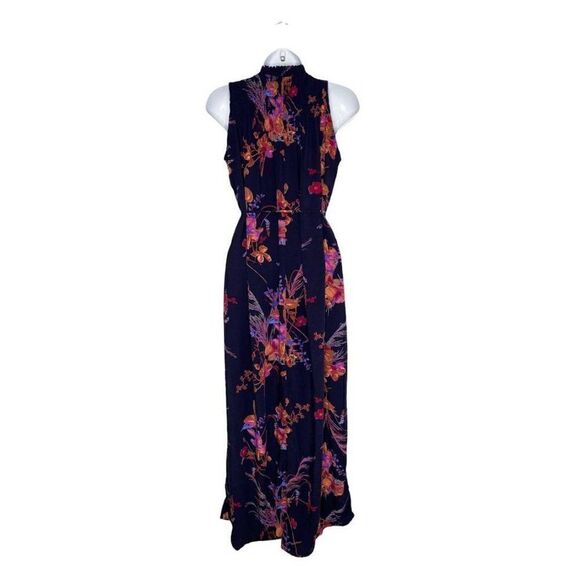 A NEW DAY AND Blue Floral Mock Neck‎ Smocked Maxi Dress Sz XS - Picture 3 of 8